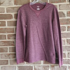 Sonoma Men's Double Crewneck Tee. Size S. Burgundy # 213778